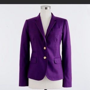 J.Crew Purple Schoolboy Blazer